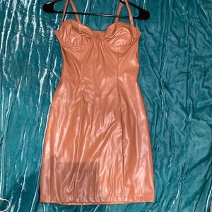 Latte Latex Mini Dress